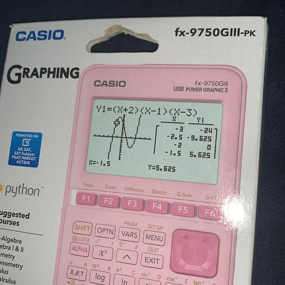 Pink Casio fx-9750Glll-PK Graphing Calculator - Picture 3 of 5